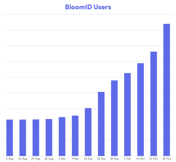 Bloom Sees Rapid Growth, Record High New Users in September and October