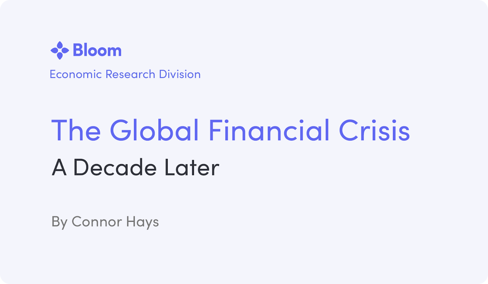 global financial crisis