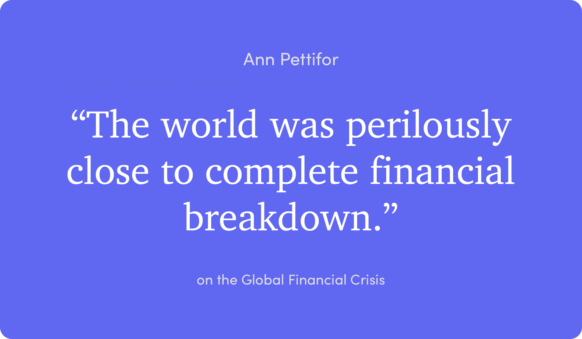 global financial crisis